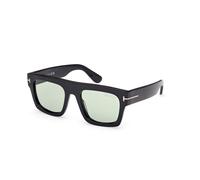 TOM FORD Homme TOM FORD FT0711 FAUSTO 01N Lunettes de soleil Acétate Noir Vert Carré Photochromatique