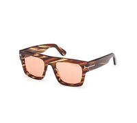 TOM FORD Homme TOM FORD FT0711 FAUSTO 53E Lunettes de soleil Acétate Havane Marron Carré Photochromatique