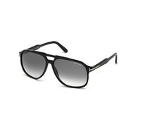 TOM FORD Homme TOM FORD FT0753 RAOUL 01B Lunettes de soleil Acétate Noir Gris Carré Normale Ombré