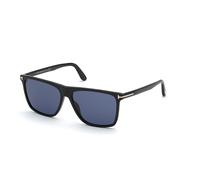 TOM FORD Homme TOM FORD FT0832 Fletcher 01V Lunettes de soleil Acétate Noir Bleu Carré Normale