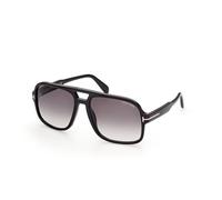 TOM FORD Homme TOM FORD FT0884 FALCONER-02 01B Lunettes de soleil Acétate Noir Gris Carré Normale Ombré