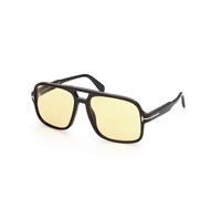 TOM FORD Homme TOM FORD FT0884 FALCONER-02 01E Lunettes de soleil Acétate Noir Marron Carré Normale