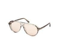 TOM FORD Homme TOM FORD FT1023 MARCUS 93E Lunettes de soleil Acétate Vert Marron Pilote Photochromatique