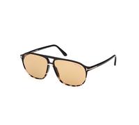 TOM FORD Homme TOM FORD FT1026 BRUCE 05E Lunettes de soleil Acétate Noir Marron Carré Normale