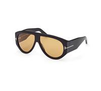 TOM FORD Homme TOM FORD FT1044 BRONSON 01E Lunettes de soleil Acétate Noir Marron Pilote Normale