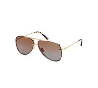 TOM FORD Homme TOM FORD FT1071 LEON 30F Lunettes de soleil Métal Or Marron Pilote Normale