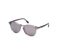 TOM FORD Homme TOM FORD FT1097 LEWIS 20C Lunettes de soleil Acétate Gris Gris Ronde Normale Miroir