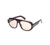 TOM FORD Homme TOM FORD FT1102 BLAKE-02 52E Lunettes de soleil Acétate Havane Marron Pilote Photochromatique