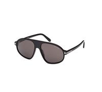 TOM FORD Homme TOM FORD FT1178 EROL 01A Lunettes de soleil Acétate Noir Fumée Pilote Normale