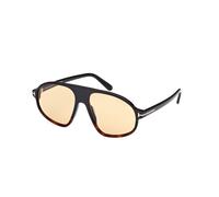 TOM FORD Homme TOM FORD FT1178 EROL 56E Lunettes de soleil Acétate Havane Marron Pilote Photochromatique