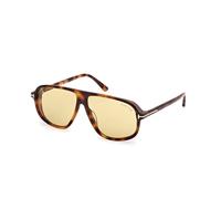 TOM FORD Homme FT1208 GUILLAUME 53E Lunettes de soleil Acétate Havane Marron Pilote Normale