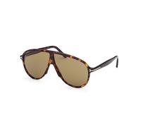 TOM FORD Homme TOM FORD FT1211 VLADIMIR 52N Lunettes de soleil Acétate Havana Verde Pilote Normale