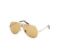 TOM FORD Homme TOM FORD FT1281 RICKIE-02 30E Lunettes de soleil Métal Or Jaune Carré Normale