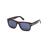 TOM FORD Homme TOM FORD FT1303 SMITH-02 52V Lunettes de soleil Acétate La Havane Bleu Carré Normale