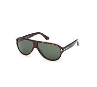 TOM FORD Homme TOM FORD FT1336 SAMUELE-02 52N Lunettes de soleil Acétate La Havane Vert Pilote Normale