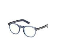 TOM FORD Homme TOM FORD FT5629-B 090 Montures optiques Acétate Bleu Ronde Normale