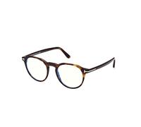 TOM FORD Homme TOM FORD FT5833-B 052 Montures optiques Acétate Havane Ronde Normale