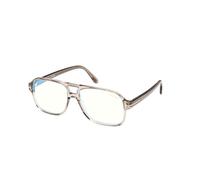 TOM FORD Homme TOM FORD FT6058-B 051 Montures optiques Acétate Gris Carré Normale