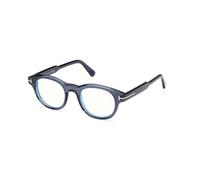 TOM FORD Homme TOM FORD FT6121-B 090 Montures optiques Acétate Bleu Ronde Normale