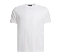 Tom Ford, Homme, Tops, Blanc, Taille: XL T-shirt col rond en lyocell et coton