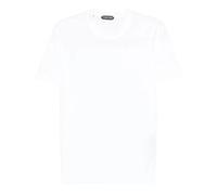 Tom Ford, Homme, Tops, Blanc, Taille: XL T-Shirt en Jersey Lyocell-Coton