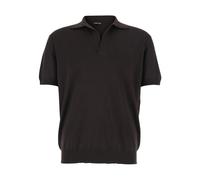 Tom Ford, Homme, Tops, Brun, Taille: XL polo sans boutons en coton et soie avec liseré
