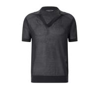 Tom Ford, Homme, Tops, Noir, Taille: 3XL Polo en Soie au Crochet