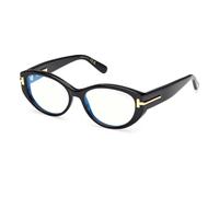 Tom Ford - Icon Blue Block Oval Opticals - Femme - Accessoires - Noir - Taille: 53 MM