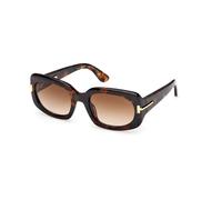 Tom Ford - Icon Rectangular Lunettes de soleil - unisex - Accessoires - Brun - Taille: 54 MM