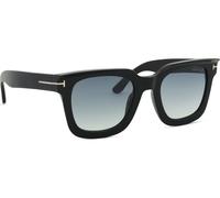 Tom Ford Lunettes de soleil FT1115 LEIGH-02 01B Femme Acétate noir Verres dégradés gris Carré 52