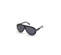 TOM FORD Unisex TOM FORD FT0836 TROY 01A Lunettes de soleil Acétate Noir Gris Pilote Normale