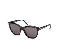 Tom Ford - Lunettes de soleil carrées avec monture en acétate noire - Femme - Accessoires - Noir - Taille: 54 MM