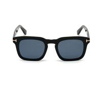 TOM FORD Homme TOM FORD FT0751 DAX 01V Lunettes de soleil Acétate Noir Bleu Carré Polarisé