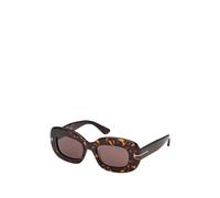 TOM FORD Femme TOM FORD FT1345 ISLAY-02 52E Lunettes de soleil Acétate La Havane Marron Carré Normale