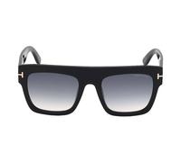TOM FORD Femme TOM FORD FT0847 RENEE 01B Lunettes de soleil Acétate Noir Gris Carré Normale Ombré