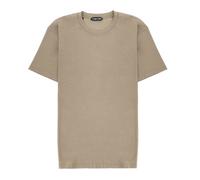 Tom Ford - T-Shirt Col Rond en Lyocell Coton - Homme - Tops - Vert - Taille: L