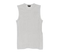 Tom Ford - Micro Sequins Embellished Rib Relaxed Tank - Femme - Tops - Gris - Taille: 40 FR