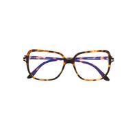 TOM FORD Femme TOM FORD FT5578-B 052 Montures optiques Acétate Havane Géométrique Normale