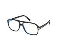 TOM FORD Homme TOM FORD FT6058-B 001 Montures optiques Acétate Noir Carré Normale