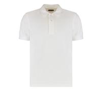 Tom Ford - Polo en Piqué avec Bords Côtelés - Homme - Tops - Blanc - Taille: L