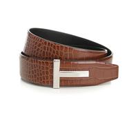 Tom Ford - Printed Croc T Icon Reversible Belt - Homme - Accessoires - Brun - Taille: 105 CM