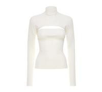 Tom Ford - Pull à Col Roulé à Manches Longues - Femme - Pulls - Blanc - Taille: 38 FR