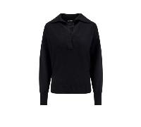 Tom Ford pull col polo femme noir en pur cachemire à broderie monogramme - M
