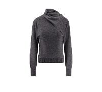 Tom Ford pull col roulé femme gris en cachemire et coton - M