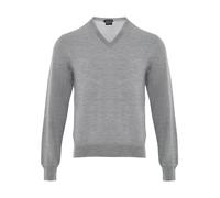 Tom Ford - Pull en cachemire et soie à col en V - Homme - Pulls - Gris - Taille: S