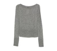 Tom Ford - Pull Gris Col Bateau en Cachemire et Soie - Femme - Pulls - Gris - Taille: 42 FR