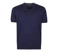 Tom Ford - Pull ras du cou à manches courtes - Homme - Pulls - Bleu - Taille: XL