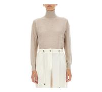 Tom Ford - Relaxed Fit Turtle Neck Top - Femme - Pulls - Beige - Taille: 38 FR