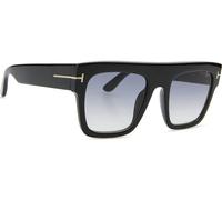TOM FORD Femme TOM FORD FT0847 RENEE 01B Lunettes de soleil Acétate Noir Gris Carré Normale Ombré