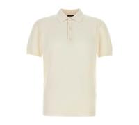 Tom Ford - Silk Cotton Piquet SS Polo - Homme - Tops - Blanc - Taille: L